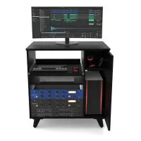 Glorious Modular Side Rack Black Рэковая секция для столов серии Sound Desk и Workbench, цвет чёрный