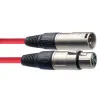STAGG SMC3 CRD Шнур микрофонный XLR (female) <=> XLR (male), красный