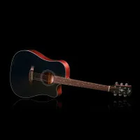 KEPMA EDCE K10 Black Matt Гитара трансакустическая Dreadnought, цвет черный матовый