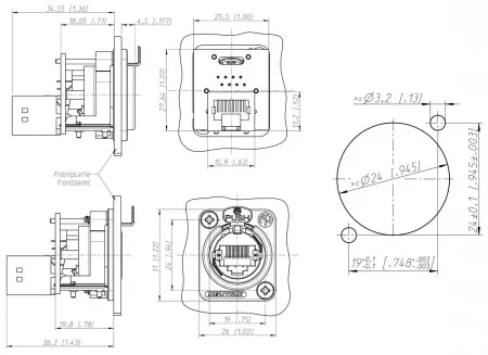 NEUTRIK NE8FDP-B
