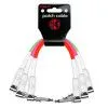 Kirlin IM3-203W 0.15M 3 Комплект из 3-х шнуров JACK 1/4" (угловой) <=> JACK 1/4" (угловой), 15см.