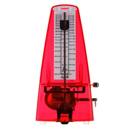 Cherub WSM-330TRD Метроном механический, прозрачный, красный