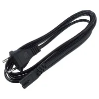 GoPower 00-00025227 Шнур питания евровилка-C7 (2-pin) 1.8м ПВХ 0.75мм, черный