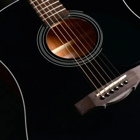 KEPMA EDCE K10 Black Matt Гитара трансакустическая Dreadnought, цвет черный матовый