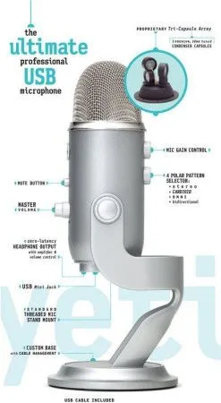 Blue Yeti Vintage White