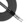 Foix XA06-BK Шнур инструментальный Jack 1/4"(прямой) ⇔ Jack 1/4"(прямой), 6 метров, черный/белый