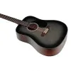 Martinez FAW-802-12 TBK Гитара акустическая 41",12 струн, Dreadnought, цвет прозрачный черный