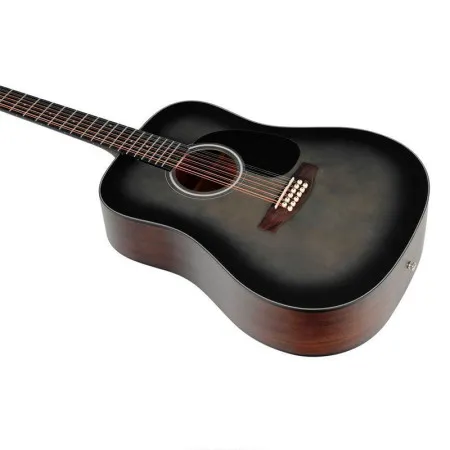 Martinez FAW-802-12 TBK Гитара акустическая 41",12 струн, Dreadnought, цвет прозрачный черный