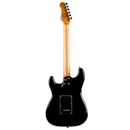 JET JS-400 BK G Электрогитара Stratocaster, 6 струн, 22 лада, HSS Ceramic, чёрная, золотая фурнитура