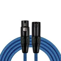 Kirlin MWC-270 3M BLA Шнур микрофонный XLR (female) ⇔ XLR (male), 3 метра, черный/синий
