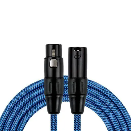 Kirlin MWC-270 3M BLA Шнур микрофонный XLR (female) ⇔ XLR (male), 3 метра, черный/синий
