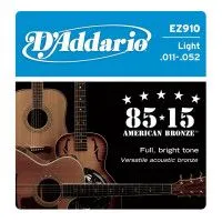 Набор струн для 6-струнной акустической гитары D`ADDARIO EZ910