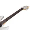SCHECTER C-6 DELUXE SWHT Электрогитара, Stratocaster, цвет матовый белый