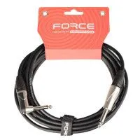 FORCE FGC-09/4,5L Шнур инструментальный Jack 1/4"(прямой) ⇔ Jack 1/4"(угловой), 4.5 метра