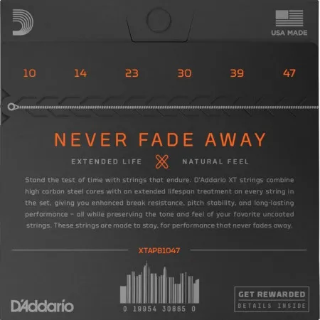 D'Addario XTAPB1047 набор струн для 6-струнной акустической гитары, размер 10-47