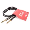 FORCE FLC-12/1 Шнур 2х monoJACK1/4(M)⇔stereoJACK1/4(F) + переходник на miniJACK1/8(stereo), 1 м