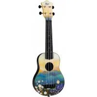 Flight TUS-40 DANDELIONS Укулеле Travel сопрано, рисунок ОДУВАНЧИКИ, чехол в комплекте