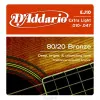 Набор струн для 6-струнной акустической гитары D`ADDARIO EJ10