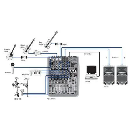 Микшерный пульт Behringer XENYX QX1204USB