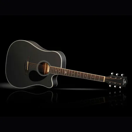 KEPMA D1CE Black Matt Гитара электроакустическая Dreadnought, цвет черный матовый