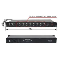 SOLISTA GM038B 8 WAY DMX AMPLIFIER Блок гальванической развязки 1/8 SOLISTA GM038B 8 WAY DMX AMPLIFIER Блок гальванической развязки 1/8