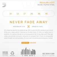 D'Addario XSE1046 Струны для электрогитары, серия XS, калибр: 10-46, Regular Light