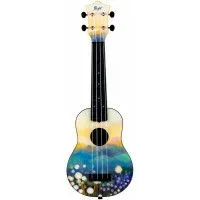Flight TUS-40 DANDELIONS Укулеле Travel сопрано, рисунок ОДУВАНЧИКИ, чехол в комплекте