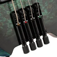 CORT Space4-WBAG-SDG Бас-гитара 4-струнная в чехле, 24 лада, цвет зелёный космос