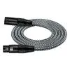 Kirlin MWC-270 1M BKA Шнур микрофонный XLR (female) ⇔ XLR (male), 1 метр, черный/серый