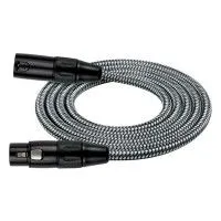 Kirlin MWC-270 1M BKA Шнур микрофонный XLR (female) ⇔ XLR (male), 1 метр, черный/серый