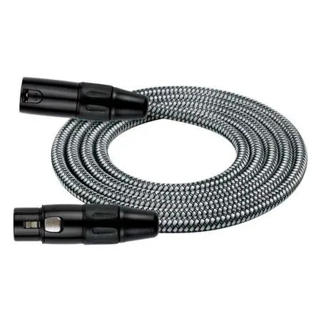 Kirlin MWC-270 1M BKA Шнур микрофонный XLR (female) ⇔ XLR (male), 1 метр, черный/серый