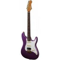 JET JS-480 VI G Электрогитара, Stratocaster, цвет фиолетовый металлик, золотая фурнитура