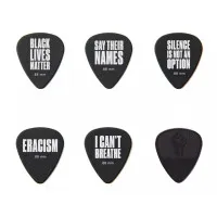 Dunlop BLMT03 Black Lives Matter Набор из 6-ти медиаторов (0.88мм), черные