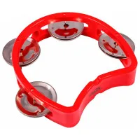 FLIGHT FTHP-4 RD Тамбурин без мембраны, 4 пары джинглов, цвет красный