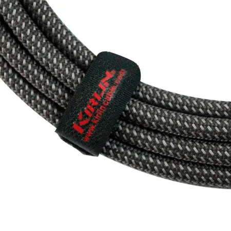 Kirlin IWB-202BFGL 6M CA Шнур гитарный JACK 1/4"(прямой) ⇔ JACK 1/4"(угловой), 6 м., серый карбон