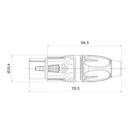 ROXTONE RX3F-NT Разъем XLR (female) кабельный, 3-PIN, чёрный