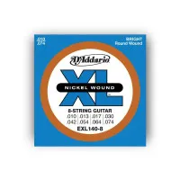 Набор струн для 8-струнной электрогитары D`ADDARIO EXL140-8