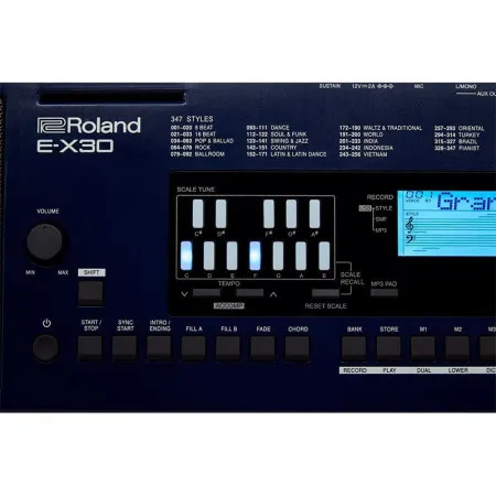 Roland E-X30 Синтезатор, 61 клавиша, цвет синий