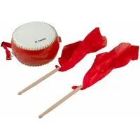 TERRIS DRM-08 Барабан китайский 8", красный, ремень и палочки в комплекте