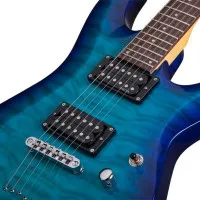SCHECTER C-6 PLUS OBB Электрогитара, Stratocaster, цвет синий берст