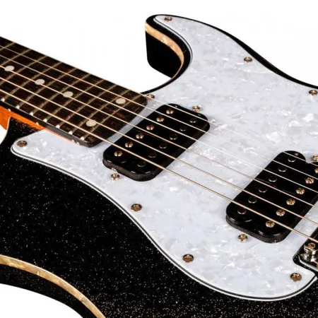 JET JS-500 BLS Электрогитара, Stratocaster, 24 лада, HH Alnico, черный с блестками