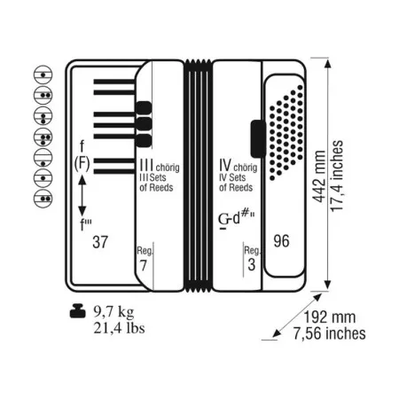 Аккордеон Weltmeister Topas III
