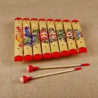 Мастерская Сереброва (к1-кс-08) Ксилофон диатонический 8 пластин с росписью