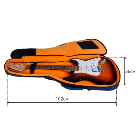 BRO BAG CEG-01DB Чехол для электрогитары, утеплённый, тёмно-синий