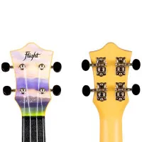 Flight TUS40 VIEW Укулеле Travel, сопрано, с рисунком, чехол в комплекте
