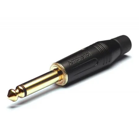 Amphenol ACPM-GB-AU Разъем кабельный phone Jack 1/4” (male) моно, прямой, чёрный