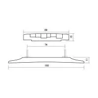 Hosco F-2803 Бридж для арктоп гитары, компенсирующий