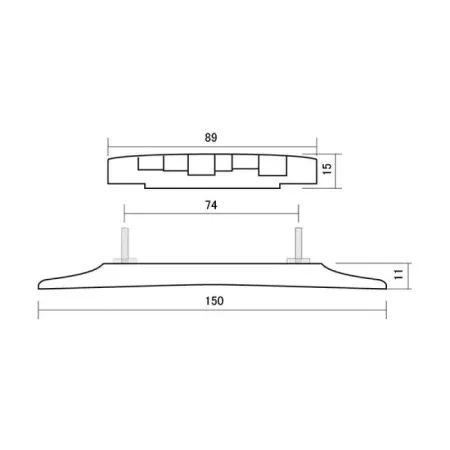 Hosco F-2803 Бридж для арктоп гитары, компенсирующий