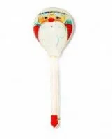 Деревянная ложка LHL8102 полубаская, роспись "Дед Мороз", Хохлома