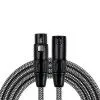 Kirlin MWC-270 1M BKA Шнур микрофонный XLR (female) ⇔ XLR (male), 1 метр, черный/серый